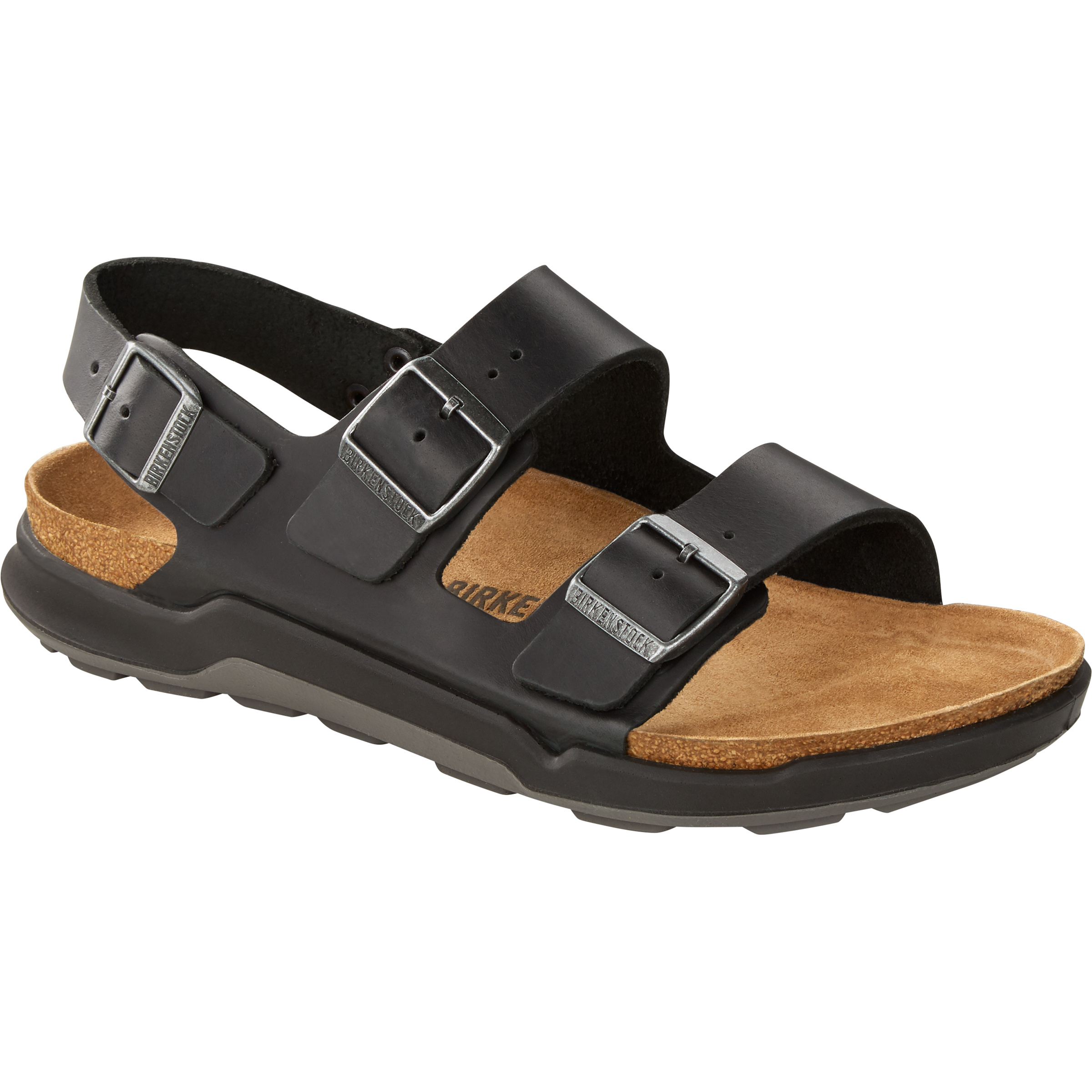 Birkenstock Milano CT FL Regular Sandale Herren Sandalen schwarz Größe 45 Lifestyle