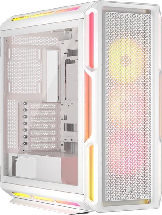 PC Gehäuse, Corsair 5000T LX RGB, 3 LX120 RGB Lüfter, Aurora RGB Beleuchtung, Weiß, ATX