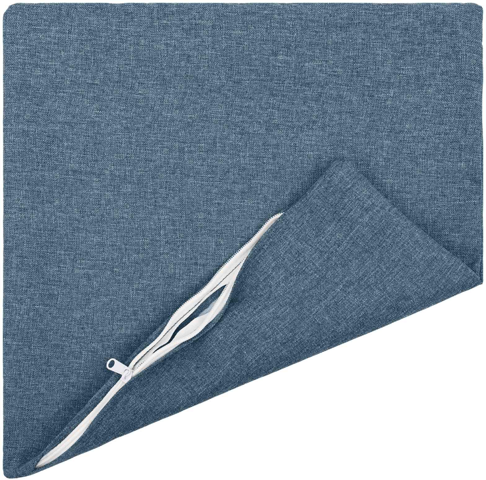 vidaXL Coussin avec oreiller HEERLEN 12 pc Bleu denim Tissu