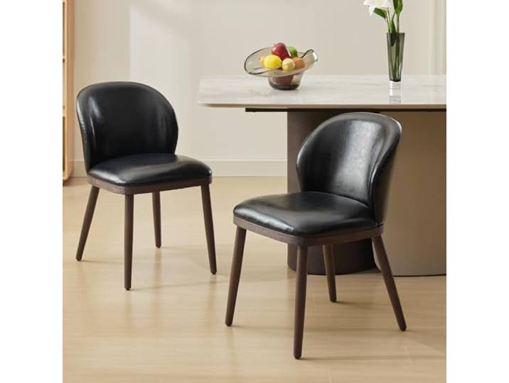GarveeTech Esszimmerstühle 2er Set, gepolstert, Holzbeine, 300 kg Breite Sitzfläche, ergonomische Rückenlehne und 3-Schicht-Polsterung bieten komfortables Sitzen bei Mahlzeiten und Gästen