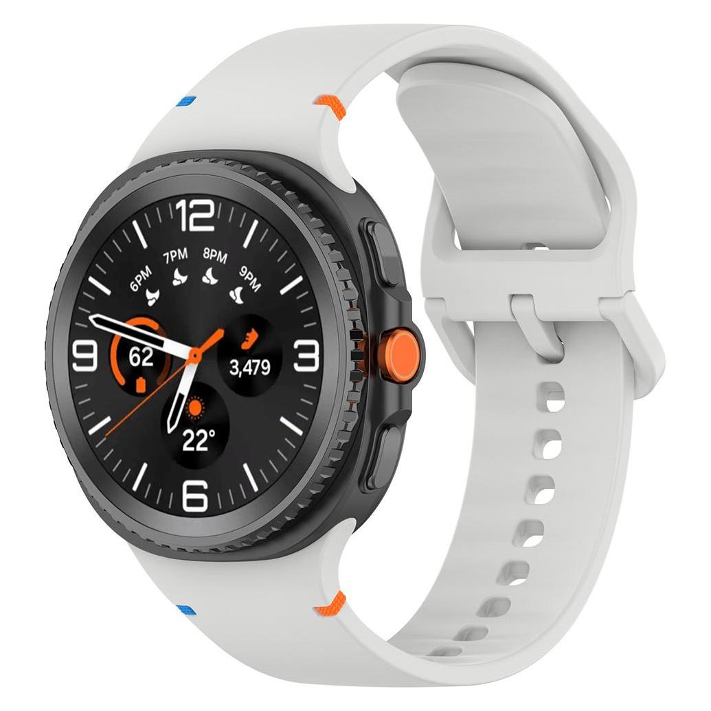 Techsuit - Watchband (W079) - Samsung Galaxy Watch8 40mm/Watch8 44mm/Watch8 Classic - Gray (Silicone) (59672163)