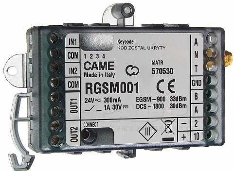 Came Rgsm001 Modulo Gsm Gateway Stand-Alone Per Gestione Remota Automazioni Cancelli Con Ricevente Radio Integrata