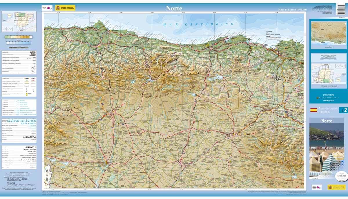 Carte routière - Espagne Nord   CNIG