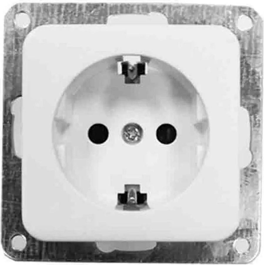EDM Begrip T/TL Schuko inbouwbasis, wit