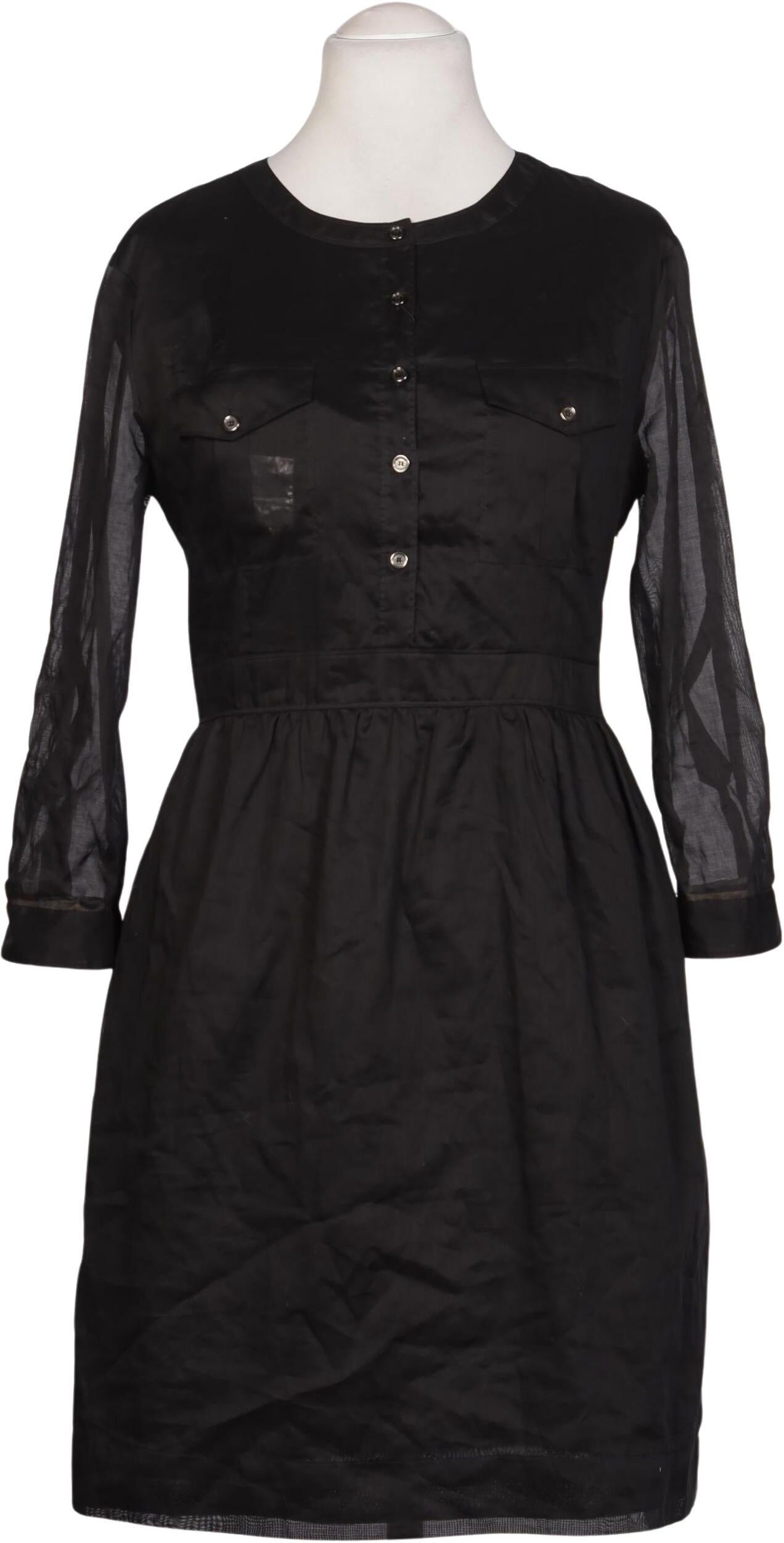 Burberry Damen Kleid, Schwarz, Gr. EU 42, Baumwolle - Second Hand