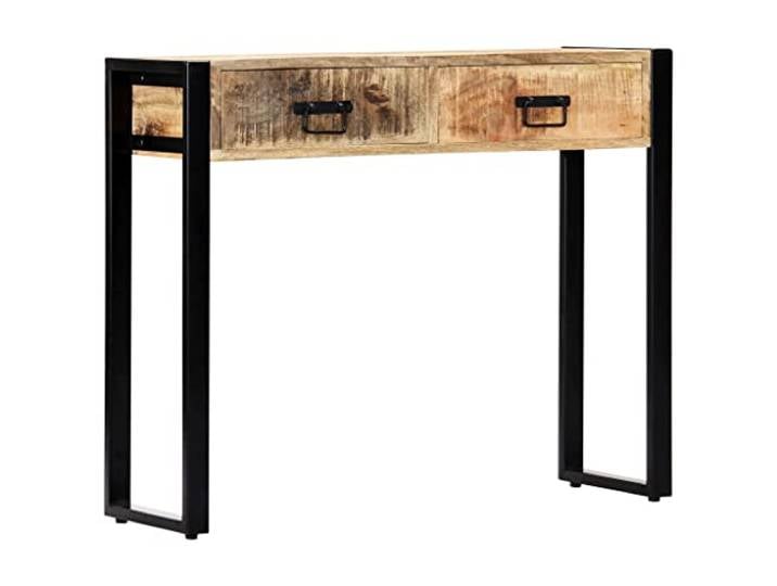 vidaXL Mangoholz Massiv Konsolentisch mit 2 Schubladen Konsole Beistelltisch Flurtisch Ablagetisch Wandtisch Frisiertisch Sideboard 90x30x75cm