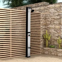 HOME DELUXE Solardusche OLYMP - Gebürstetes Nickel / Schwarz