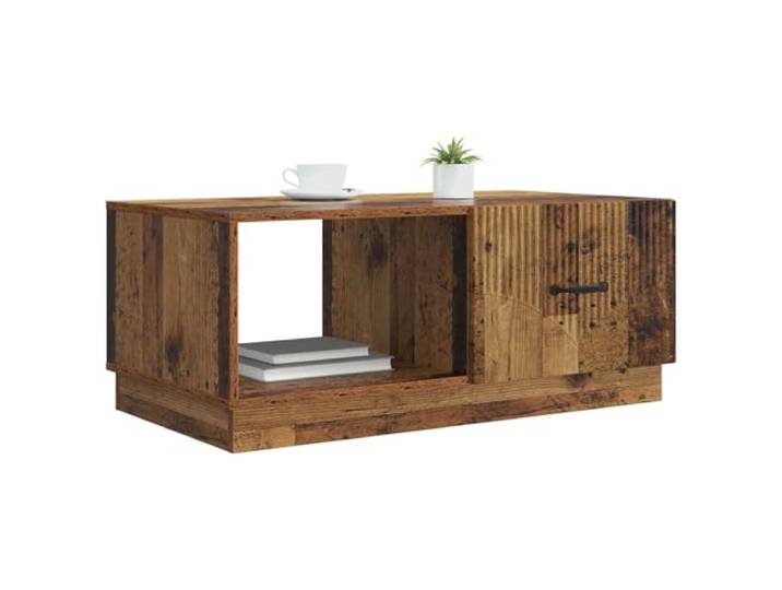 KTHLBRH Couchtisch aus antikem Holz, 90 x 50 x 37 cm Modernes Design, praktisch für Wohnzimmer, stabil und robust, pflegeleicht