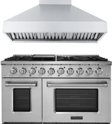 Proline Range Hoods "Proline 48"" Dual Fuel Range + Hood Bundle   Save 10%"