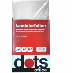 dots Laminierfolien glänzend 80 mikron A5