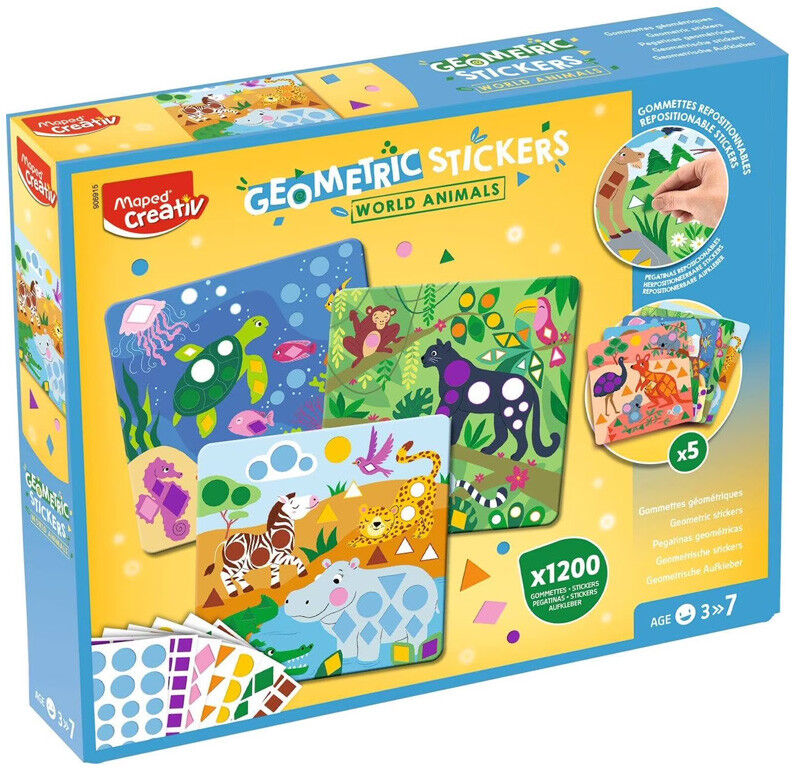 Stickers Géométrique : Animaux du Monde - Maped Creativ