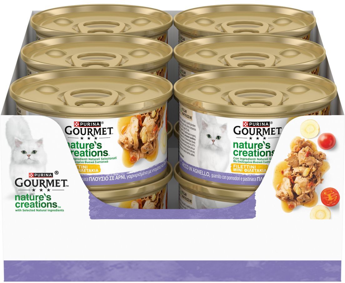 Gourmet Nature's Creations Cat Lattina Multipack 12x85G AGNELLO E POMODORI