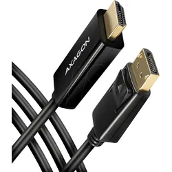 AXG RVD-HI14C2 - Displayport 1.2 Kabel, DP-HDMI, 4K30Hz, 1,8m
