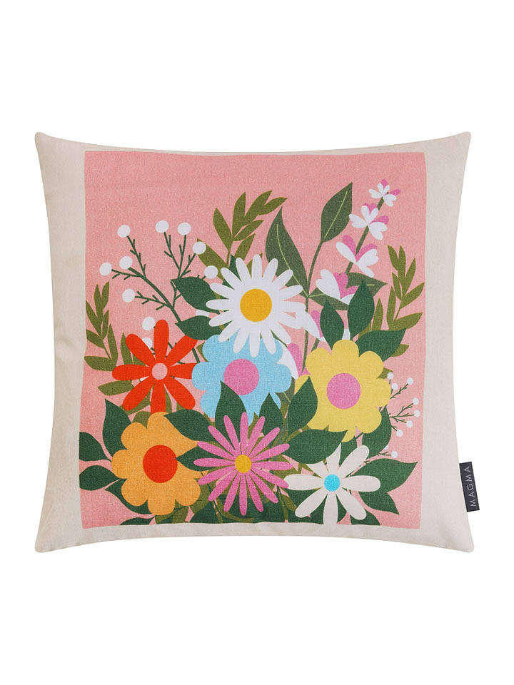 Magma Heimtex Kissenhülle "Fiorito" in Rosa - (L)45 x (B)45 cm - onesize