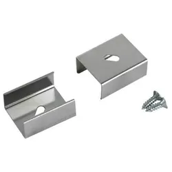 Brumberg 53027260 Halter-Set bestehend aus 2 x Schraube und 2 x Klammer, aluminium zu Profil 5360