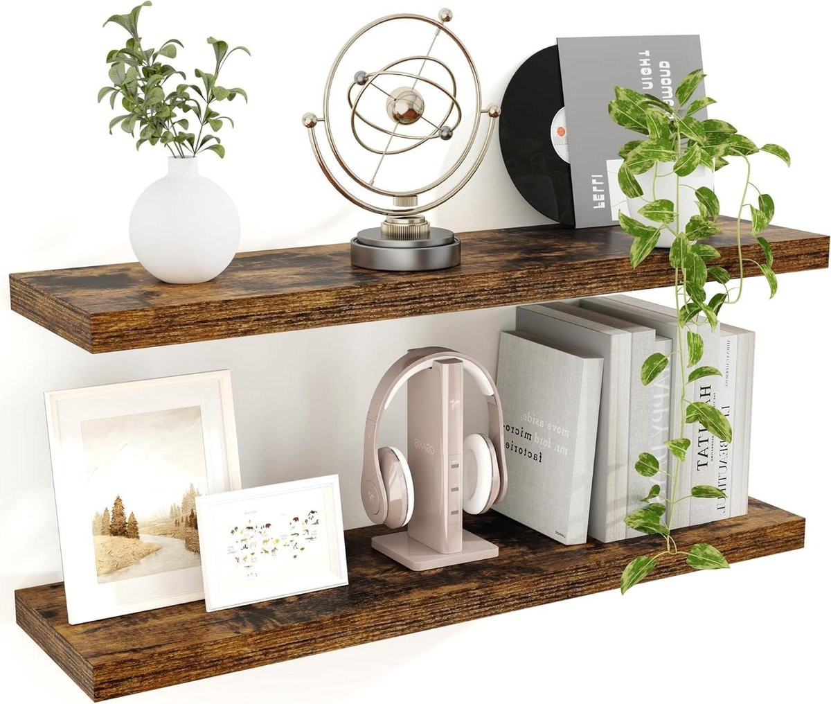 Houten Hoekplank voor Wandmontage voor Woonkamer, Keuken of Badkamer