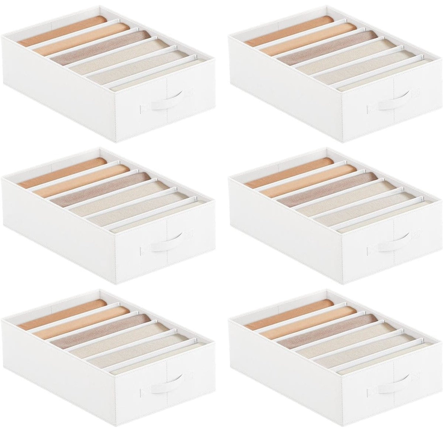Klarven Organizer Ladekast Organizer Set van 6 Wolkenwit B/D/H: 42 x 30 x 17 cm