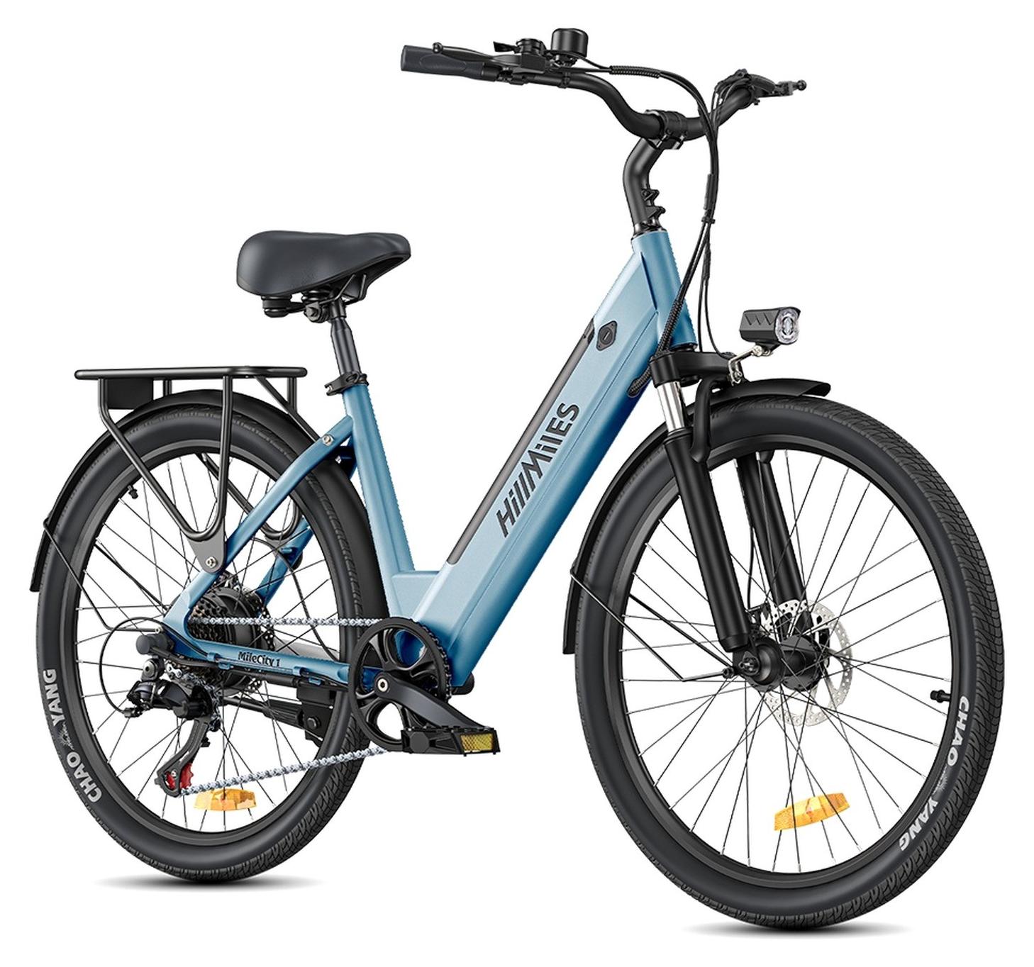 HillMiles MileCity 1 E-Bike 26 Zoll Tiefeinsteiger 250W 36V 13Ah, Blau