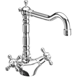 Herzbach Anais Classic Spültisch-Zweigriffarmatur 32.471000.2.02 chrom-gold, schwenkbarer Auslauf