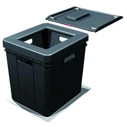 Franke Kehrichtsystem -Sorter Serie 350 für BLUM / GRASS / HETTICH, Abfalleimer, Schwarz