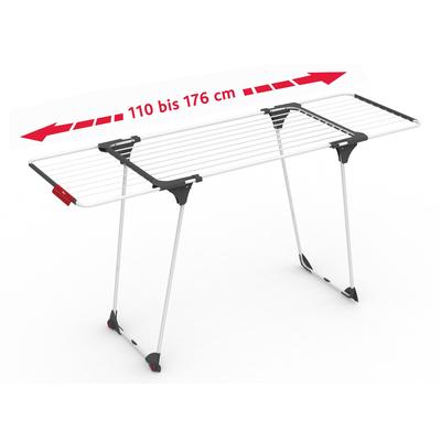 Wäscheständer VILEDA "Vileda EXTENSIVE Wäscheständer", weiß, B:176cm H:90,5cm T:60,4cm, Stahl, Wäscheständer, flexibel ausziehbare Flügel