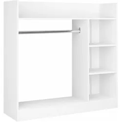 VCM, Garderobe + Kleiderstange, Holz Kleiderständer mit Regal Palosa M