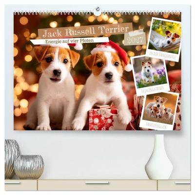Jack Russell Terrier - Energie auf vier Pfoten (hochwertiger Premium Wandkalender 2027 DIN A2 quer), Kunstdruck in Hochglanz