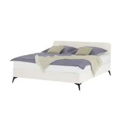 Polsterbett mit Matratze  ¦ creme ¦ Maße (cm): B: 141 H: 90