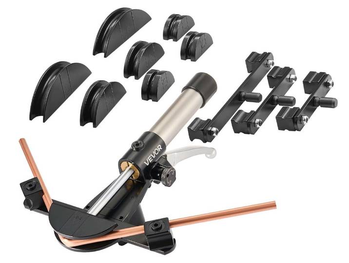 Cintreuse hydraulique VEVOR\, 6-22 mm\, cintreuse\, cintrage à 90°\, cintreuse avec 7 mâchoires en alliage d'aluminium\, pour les réparations dans les domaines de la climatisation\, de la réfrigération et de l'automobile.