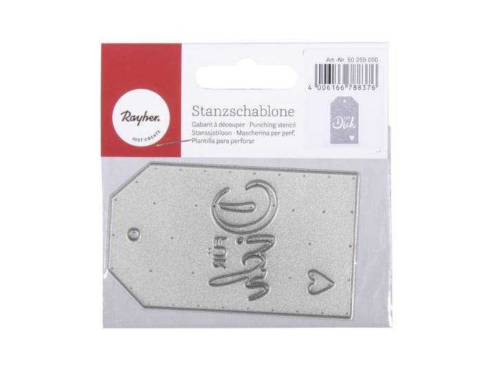 Stanzschablone Anhänger Für Dich , 8,5x5cm, SB-Btl. 1Stück