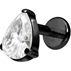 Premium Titan Labret mit Innengewinde KRISTALLTROPFEN