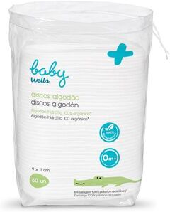 Baby Wells Discos de Algodão 0M+ 60 un