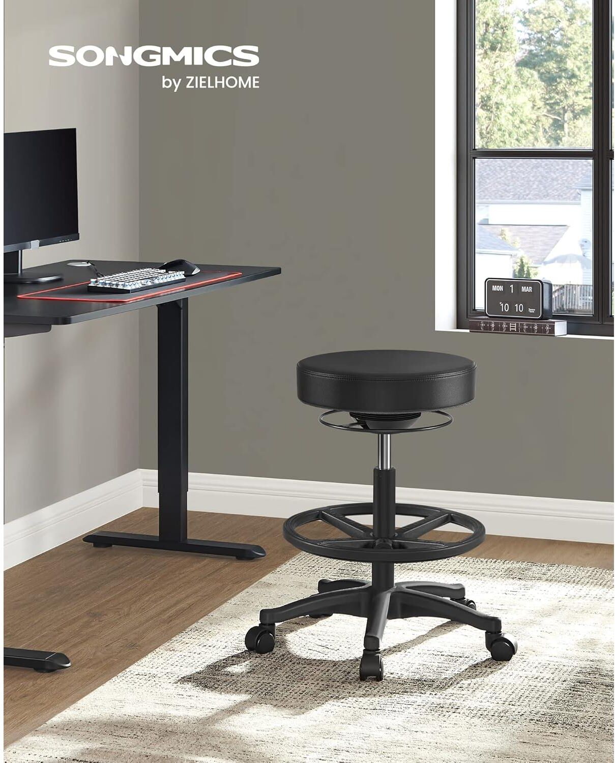 Arbeitshocker SONGMICS "81 cm", schwarz (bunt), Hocker, Arbeitshocker bunt Einheitsgröße