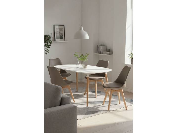 4er Set Synk Basic Stühle - Taupe