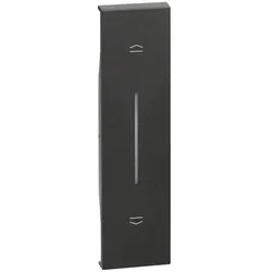 BTicino KG05 LivingNow 1M Tasten- abdeckung mit Symbol Auf-Ab Black