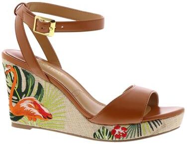 J. Renee Vaani Wedge Sandal - Womens 9 Brown Medium