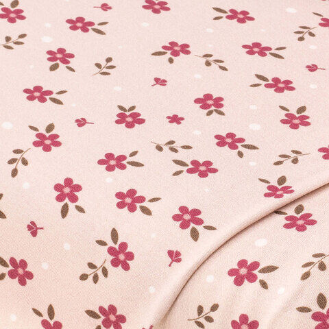 Baumwoll-Jersey "Blümchen" mit Elasthan, mauve-color