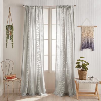 Porch & Den Narup Geometric Back Tab Curtain Single Panel