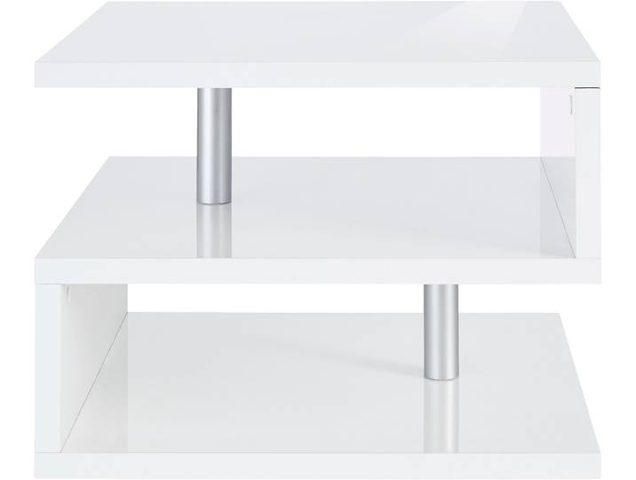 Couchtisch HOME AFFAIRE ZETA- Kaffeetisch, Sofatisch, Wohnzimmertisch, Breite ca. 55 cm , weiss (weiß hochglanz), B:55cm H:41,5cm T:55cm, Tische, Couchtisch, Made in Italy, mit Ablagemöglichkeit, 55x55 cm
