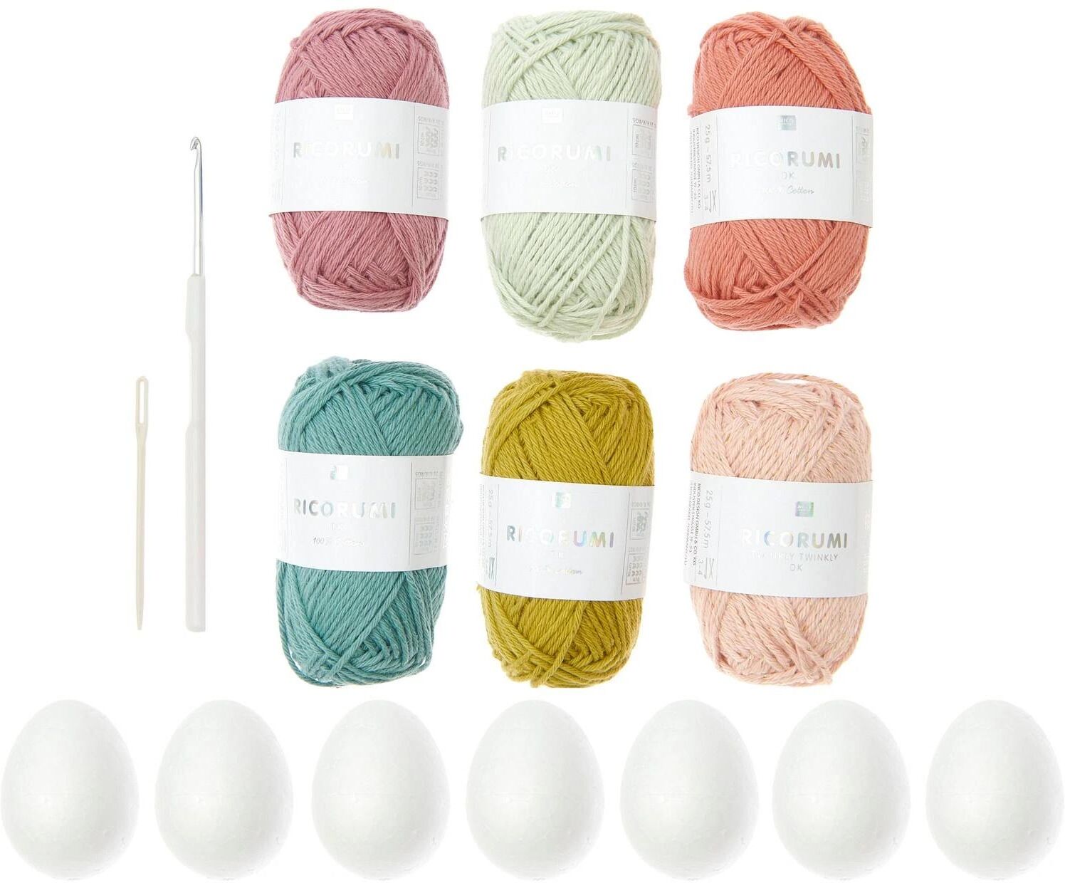 Kreativset RICO-DESIGN VERLAG "Häkeln Ricorumi Ostereier, Earthy", bunt (mehrfarbig), Kreativsets, Kreativset mehrfarbig Einheitsgröße