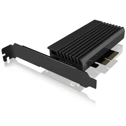ICY BOX IB-PCI214M2-HSL, PCIe-Karte, 1x M.2 PCIe (NVMe) SSD zu PCIe 4.0 x4 über M-Key Sockel, Low + High Profile, inkl. passiv Kühlkörper
