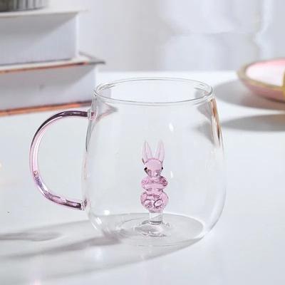 Uplifted Finds Creative 3D Cartoon Animal Glass Mug High Performance Thermal Coffee & Milk Tea Breakfast Cup c