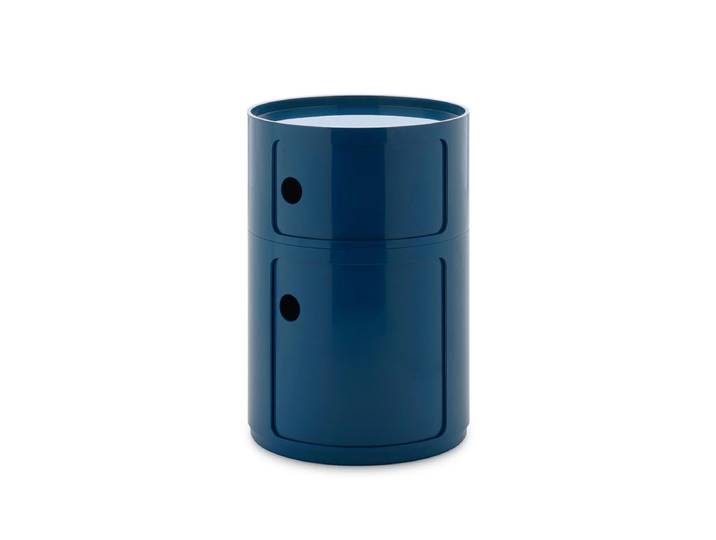 Kartell - New Big Componibili 2 Container, H 61,5 cm, blau