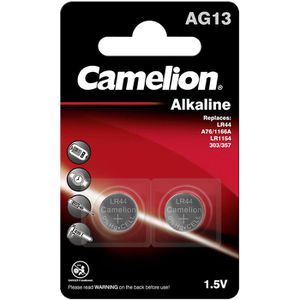 Camelion LR44 / AG13 / L1154 Batterie Knopfzelle, 2 Stück