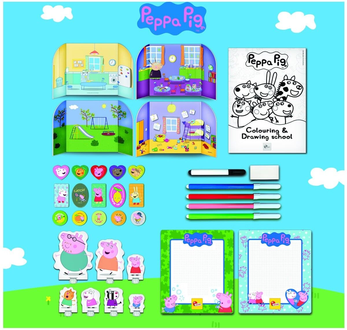 Lisciani Peppa Pig Colour and Drawing Backpack - Compact - For Kids