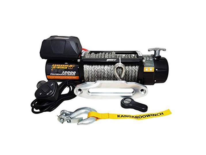 PowerWinch PW12000 Synthetikseil Performance Series Seilwinde Abschleppwagen Winde Geländewagen 5443kg 12V Fernbedienung Funk Kunststoffseil