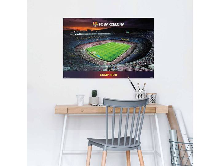 Poster Barcelona Camp Nou Papier Multicolor 61 x 92 x 0cm