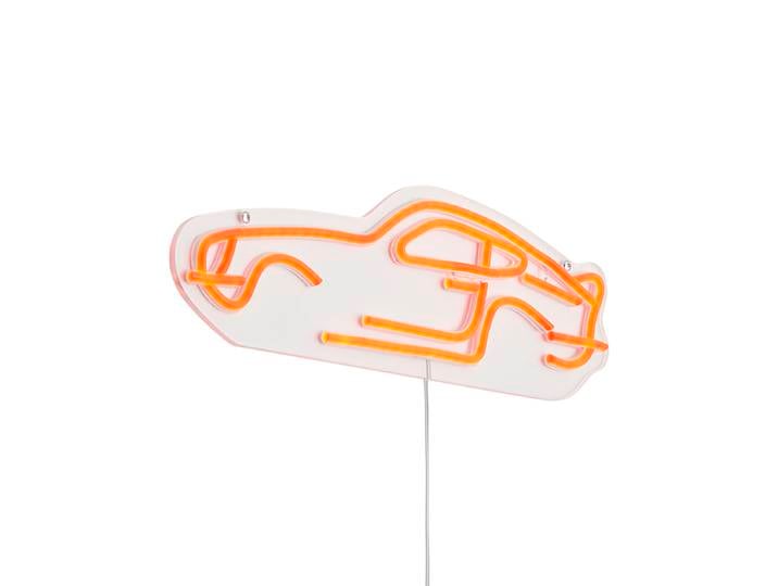 Applique murale néon orange avec LED - Car
