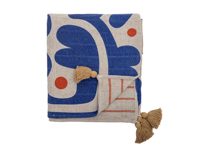 Bloomingville Plaid Eviaya 130x160 cm Bleu