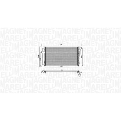 MAGNETI MARELLI Kondensator, Klimaanlage 350203953000 für HYUNDAI